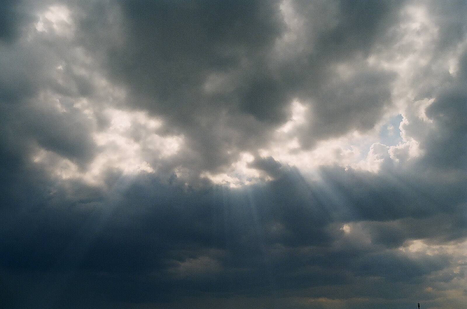 Storm clouds over the coast