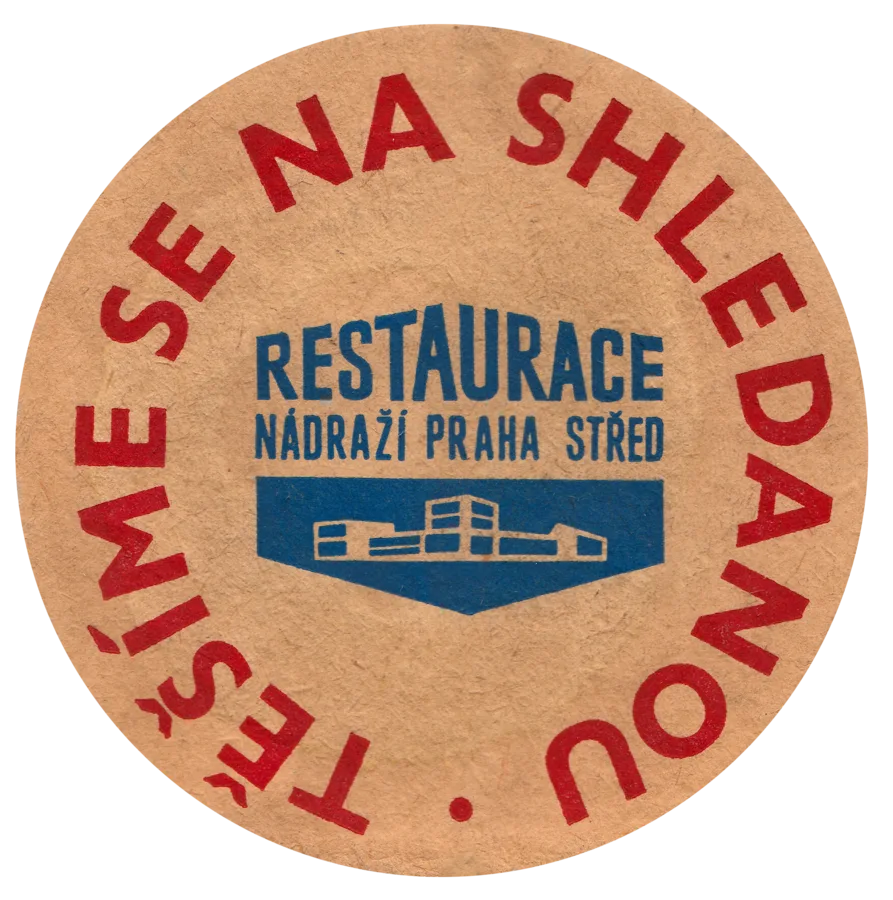 Prague central station restaurant mat