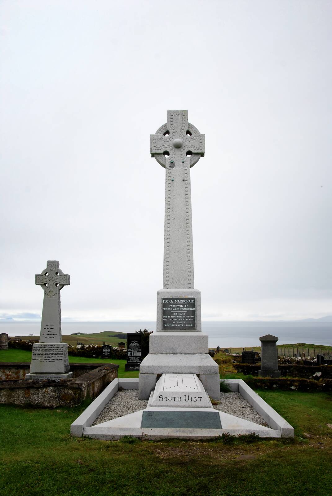 Flora MacDonald's memorial cross at Kilmuir