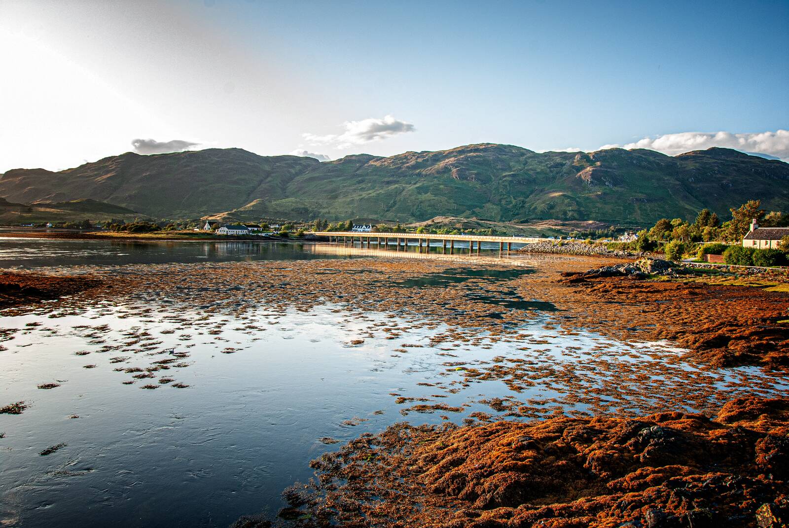 Low tide shore at Eilean Donan