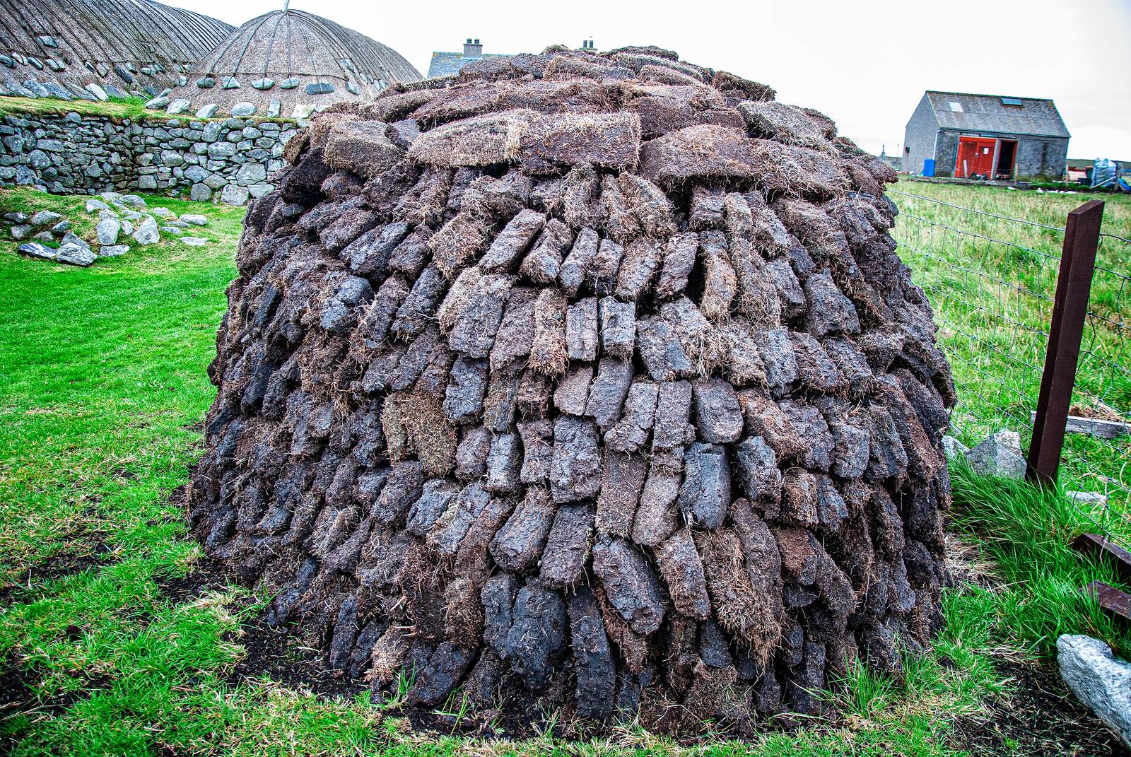 A peat stack