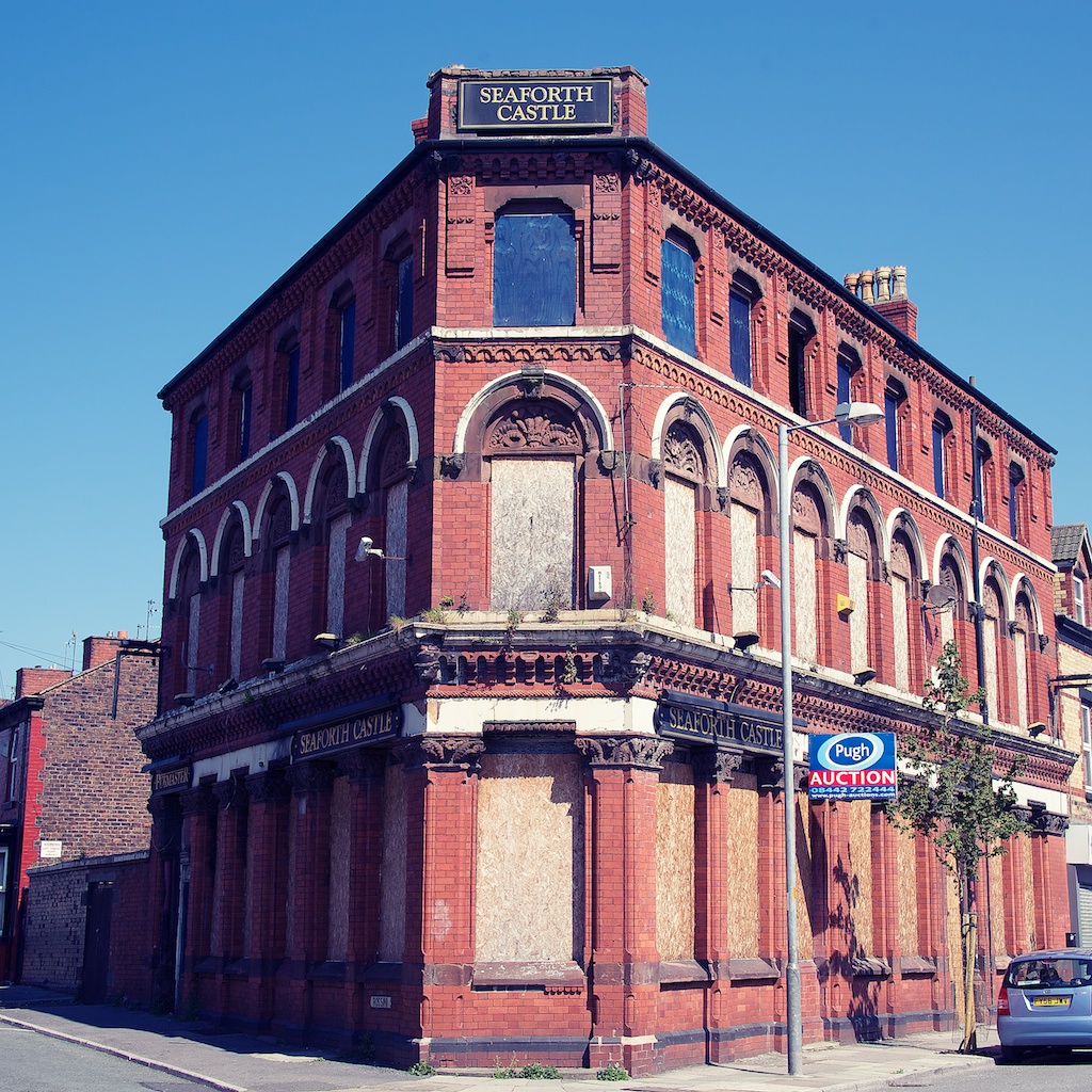 Seaforth Castle — arches bricked, name intact. The name is always the last thing to go.